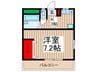 ロッキー毛呂山 1Kの間取り