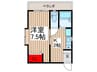 ロッキー毛呂山 1Kの間取り