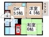 アクシス 2DKの間取り