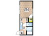クラルテ 1Kの間取り