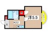 サンシティ稲田堤第５ 1Kの間取り