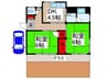 井上様方貸家 2DKの間取り