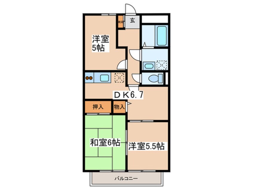 間取図 ビラージュＡ