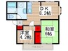 サンライジング 2DKの間取り