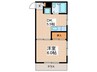サントピア桃井 1DKの間取り