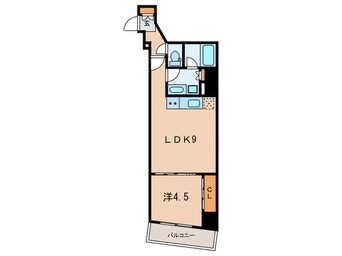 間取図 ｻﾞ･ﾊﾟｰｸﾊﾋﾞｵ日本橋小伝馬町