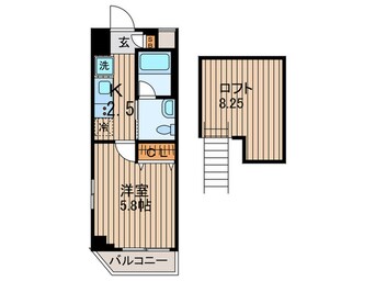 間取図 シャッツ　クヴェレ　道玄坂