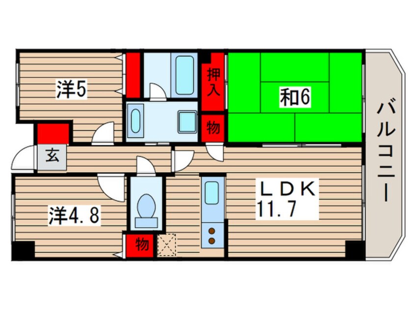 間取図 サンハイム園生