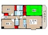 サンハイム園生 3LDKの間取り