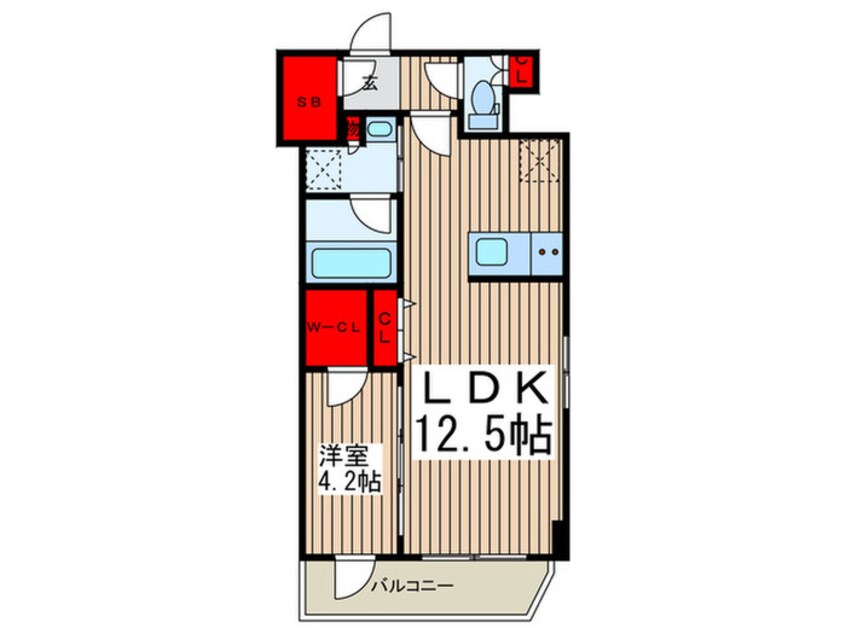 間取図 ONE ROOF RESIDENCE KIBA WEST