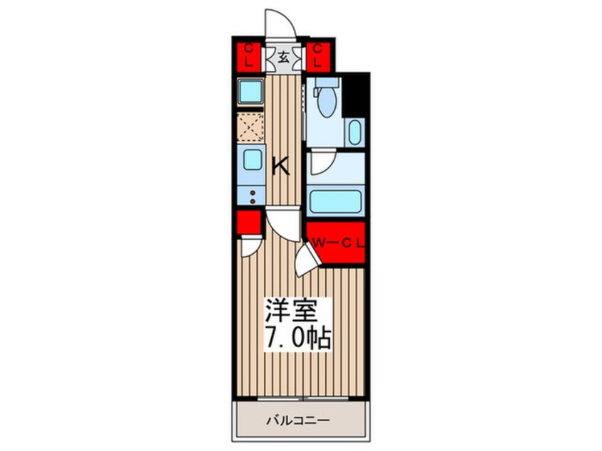 間取図 ONE ROOF RESIDENCE KIBA WEST