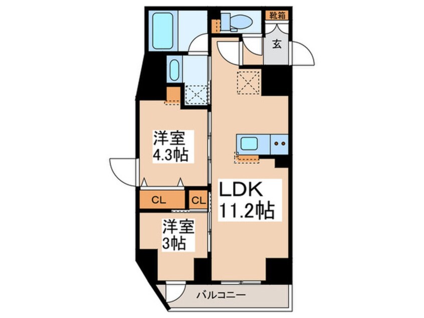 間取図 プライムブリス蔵前