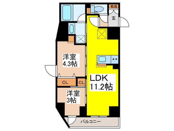 間取り図 プライムブリス蔵前