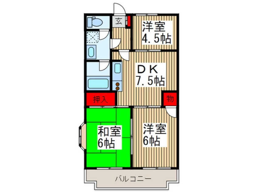 間取図 レジデンス新開