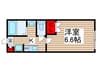 グランコート志津 1Kの間取り