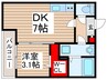 SK南流山 1DKの間取り