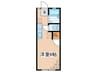 アークヒル 1Rの間取り
