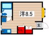 ローズアパートＣ棟 1Rの間取り