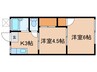 目白ハイツ 2Kの間取り