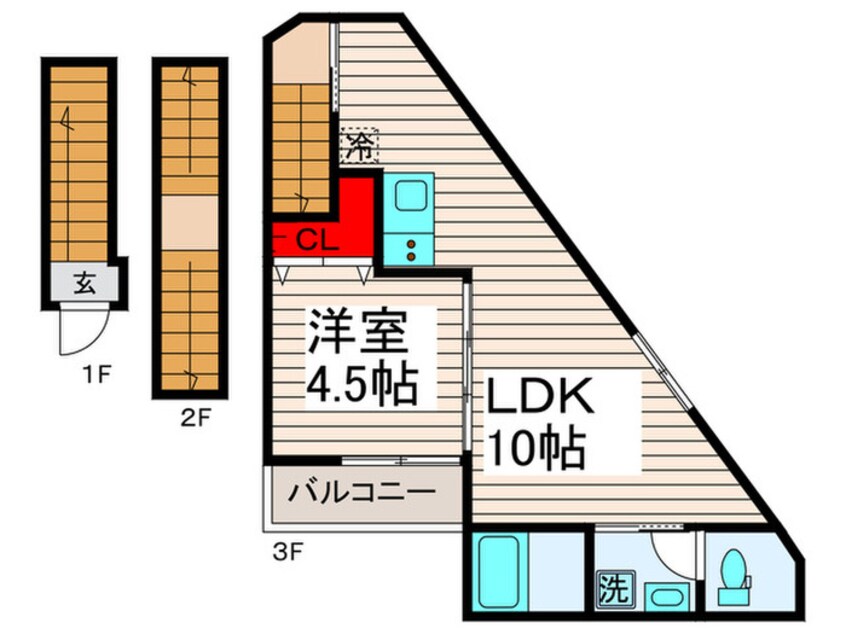 間取図 グランシャレー梅田