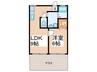 西脇ハイム 1LDKの間取り