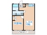 西脇ハイム 1LDKの間取り