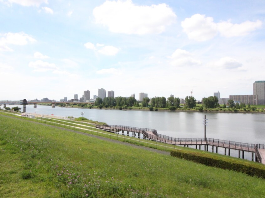 岩淵河川敷(公園)まで584m ハイムプランタン