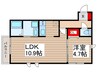 ベルビーン 1LDKの間取り