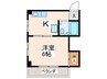 ラポ－ト梓 1Kの間取り