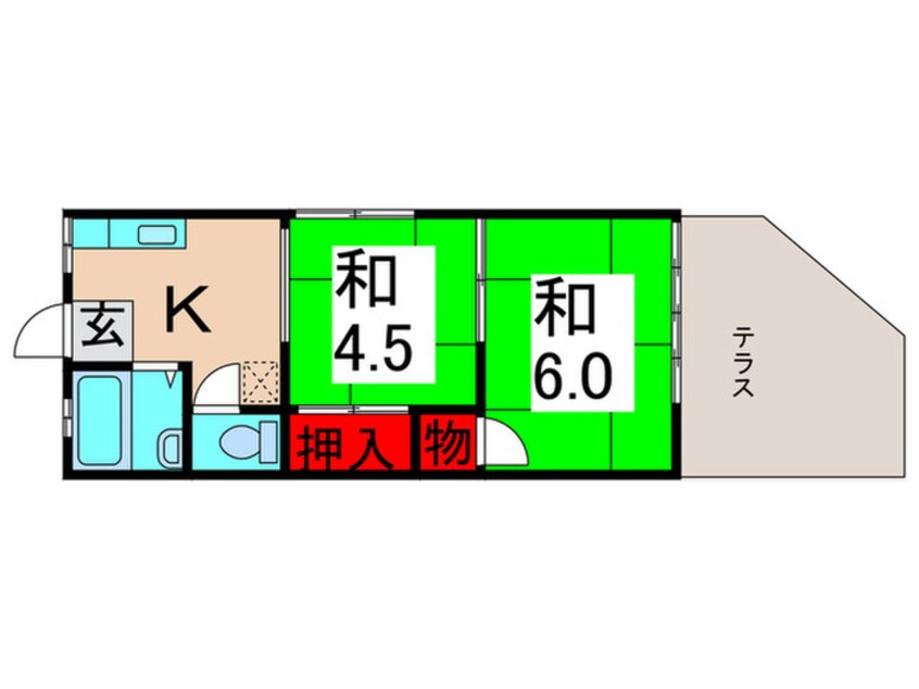 間取図 ハイツ若林