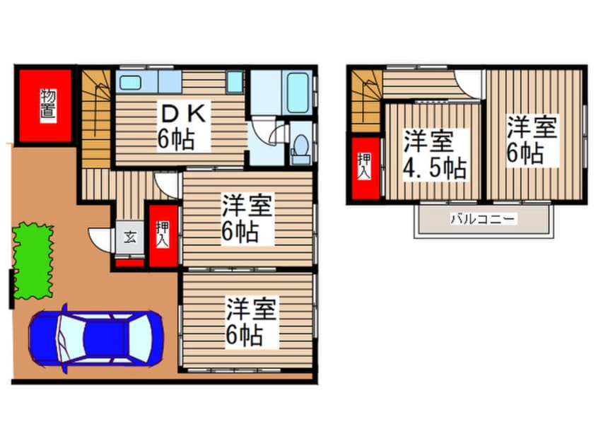 間取図 上落合七丁目貸家