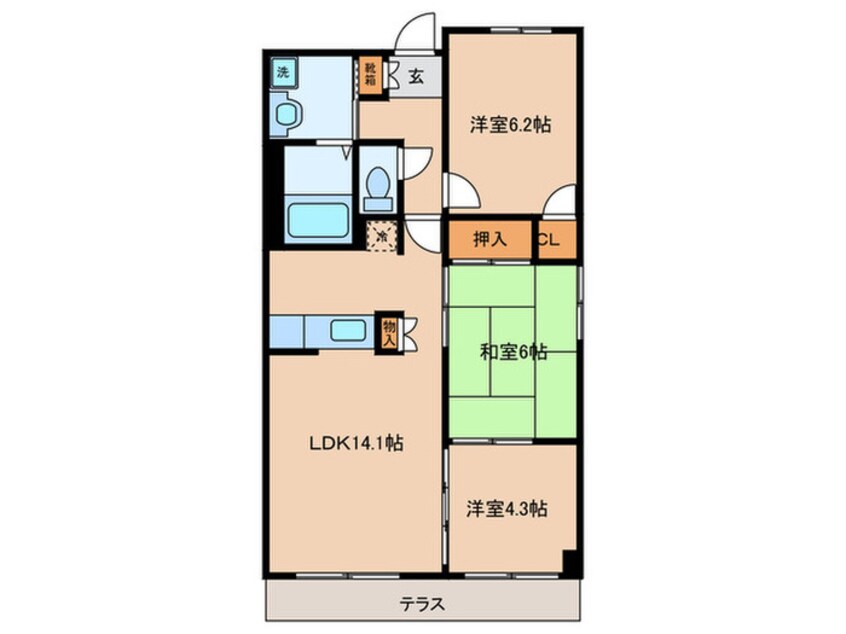 間取図 ラポール菅田