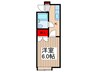 コーポ栗原 1Kの間取り