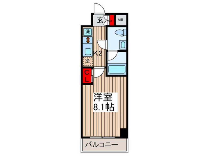 間取図 プロスペクト門前仲町（308）