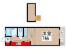 デイジィーハウス 1Rの間取り