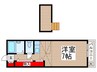 デイジィーハウス 1Rの間取り
