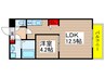 CONNECT PARK HILLS　八千代台 1LDKの間取り