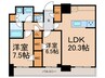 ブランズ渋谷桜丘(2305) 2LDKの間取り