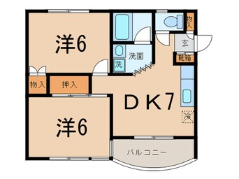 間取図 フラット穂留寿