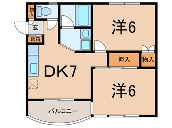 間取図 フラット穂留寿