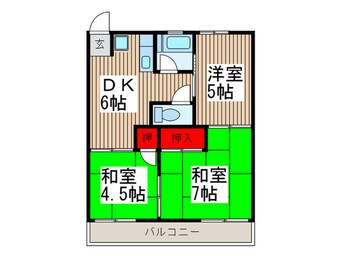 間取図 沼影熊木ハイツ