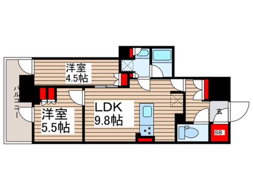 間取図 nido南千住