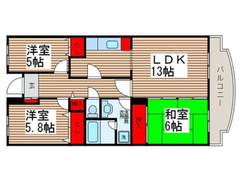 間取図 イーストパーク胡録台
