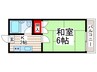 ハイム吉野 1Kの間取り
