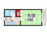 ハイム吉野 1Kの間取り