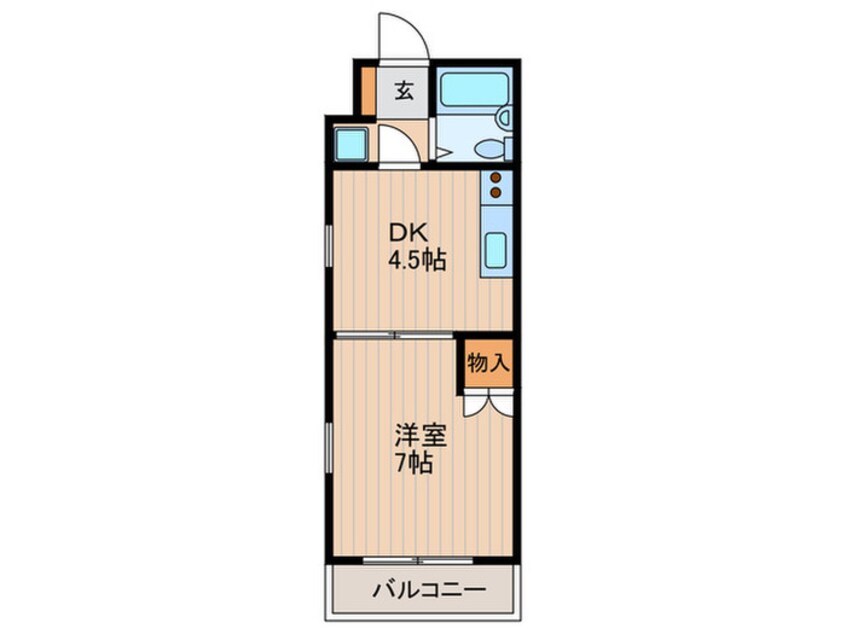 間取図 ビュ－フラット稲毛