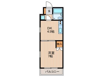 間取図 ビュ－フラット稲毛