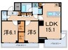 オアーゼ文京大塚 2LDKの間取り