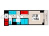 スアヴィス谷在家 1Kの間取り