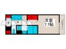 スアヴィス谷在家 1Kの間取り